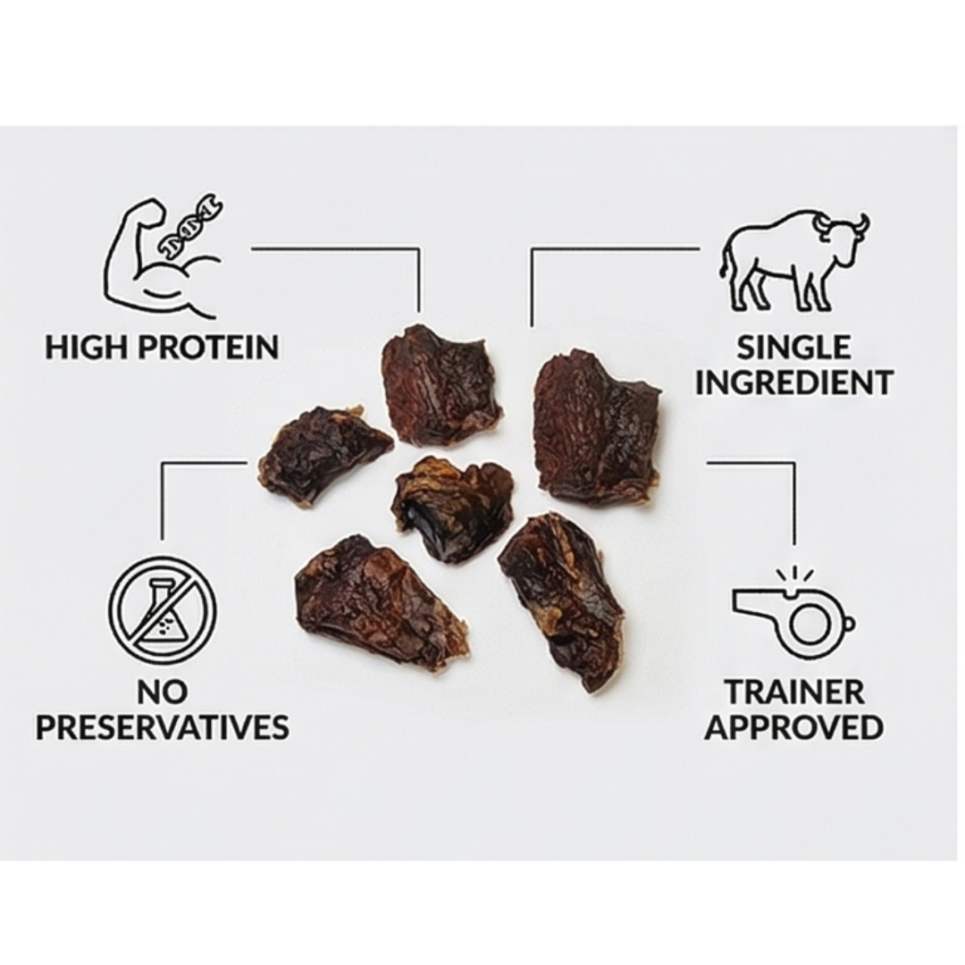 Ricky's Pet Kitchen Lung Pops Dehydrated Buffalo Lung Dog Training Treats, Single Ingredient, No Preservatives, 100g