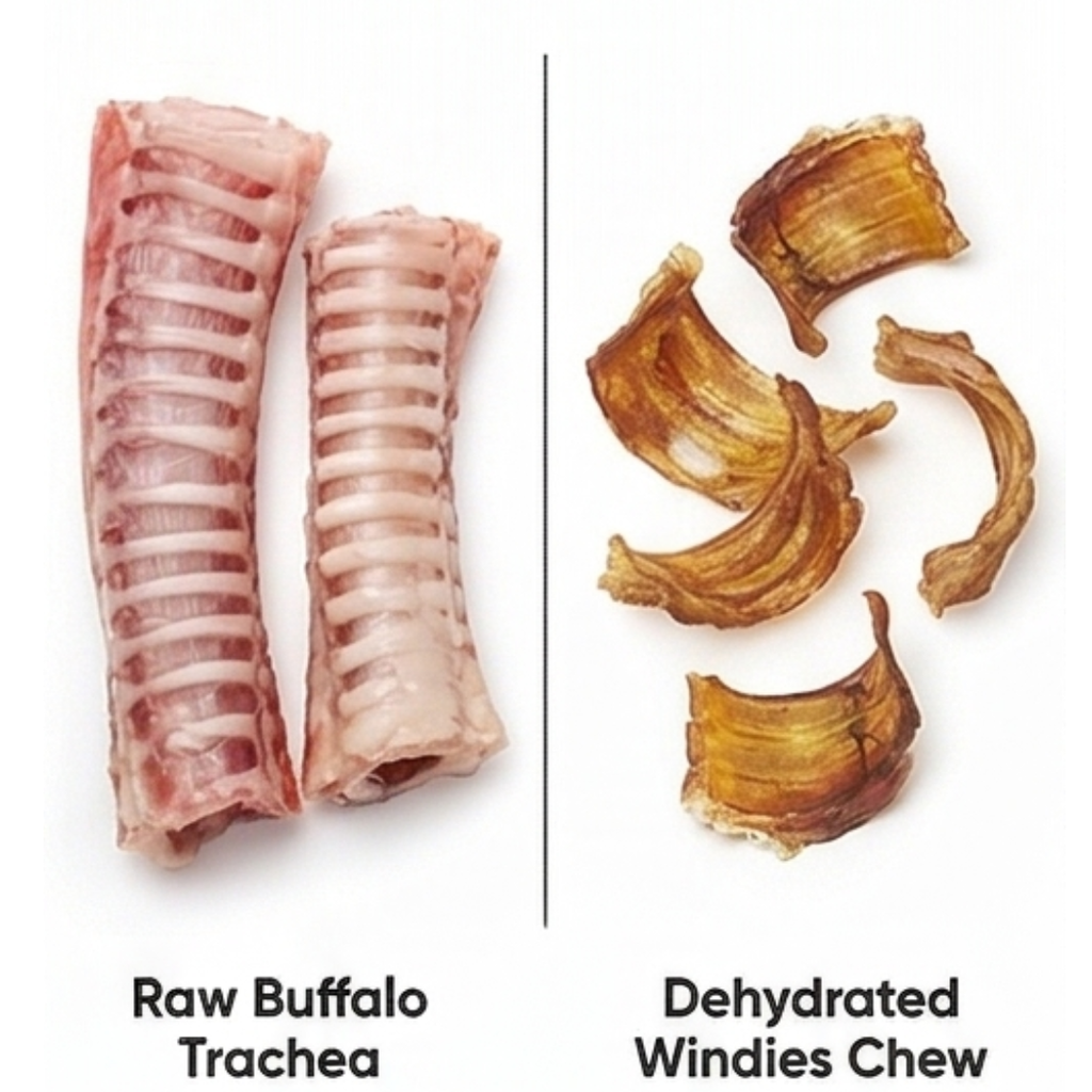 Ricky’s Pet Kitchen Buffalo Trachea Extra Small Dog Chews – Dehydrated, Single Ingredient, No Preservatives (Pack of 12) (Extra Small)