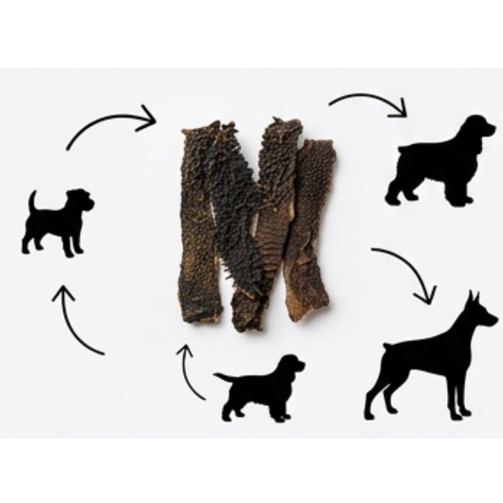 Ricky's Pet Kitchen Tripe Strips Dehydrated Buffalo Tripe Dog Training Chews, Single Ingredient, No Preservatives, 100g