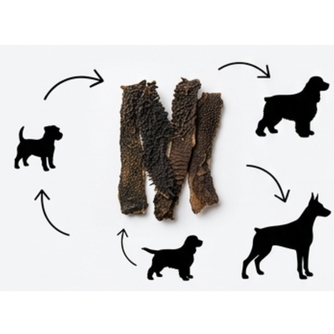 Ricky's Pet Kitchen Tripe Strips Dehydrated Buffalo Tripe Dog Training Chews, Single Ingredient, No Preservatives, 100g