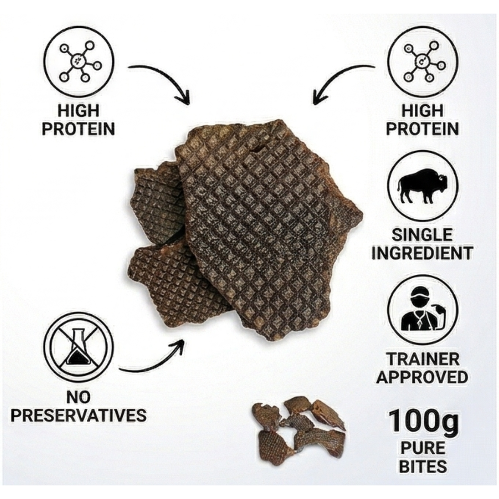 Ricky's Pet Kitchen Liver Bites Dehydrated Buffalo Liver Dog Training Treats, Single Ingredient, No Preservatives, 100g