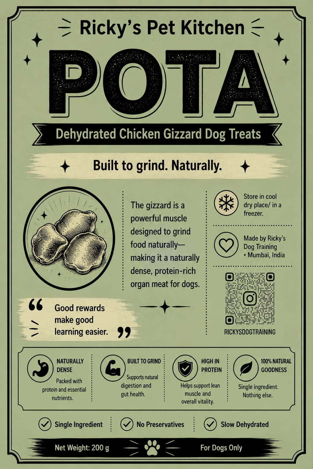 Chicken Gizzard packaging label