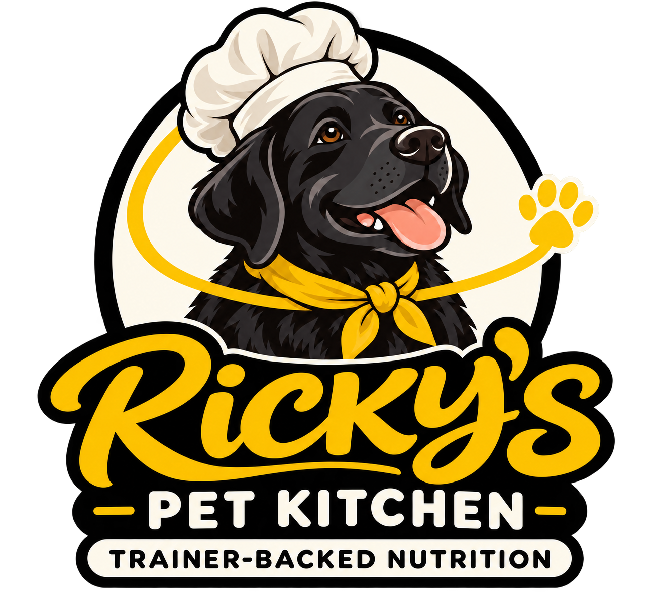 Ricky’s Pet Kitchen — black Labrador chef, trainer-backed nutrition