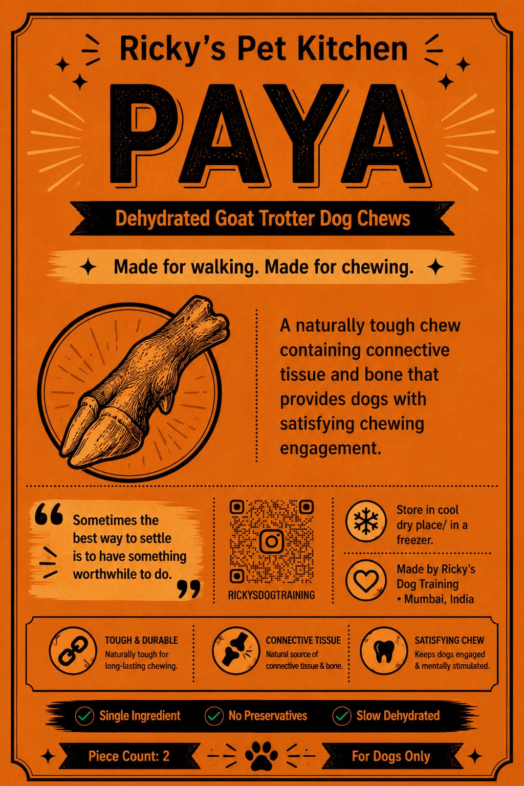 Goat Trotter packaging label